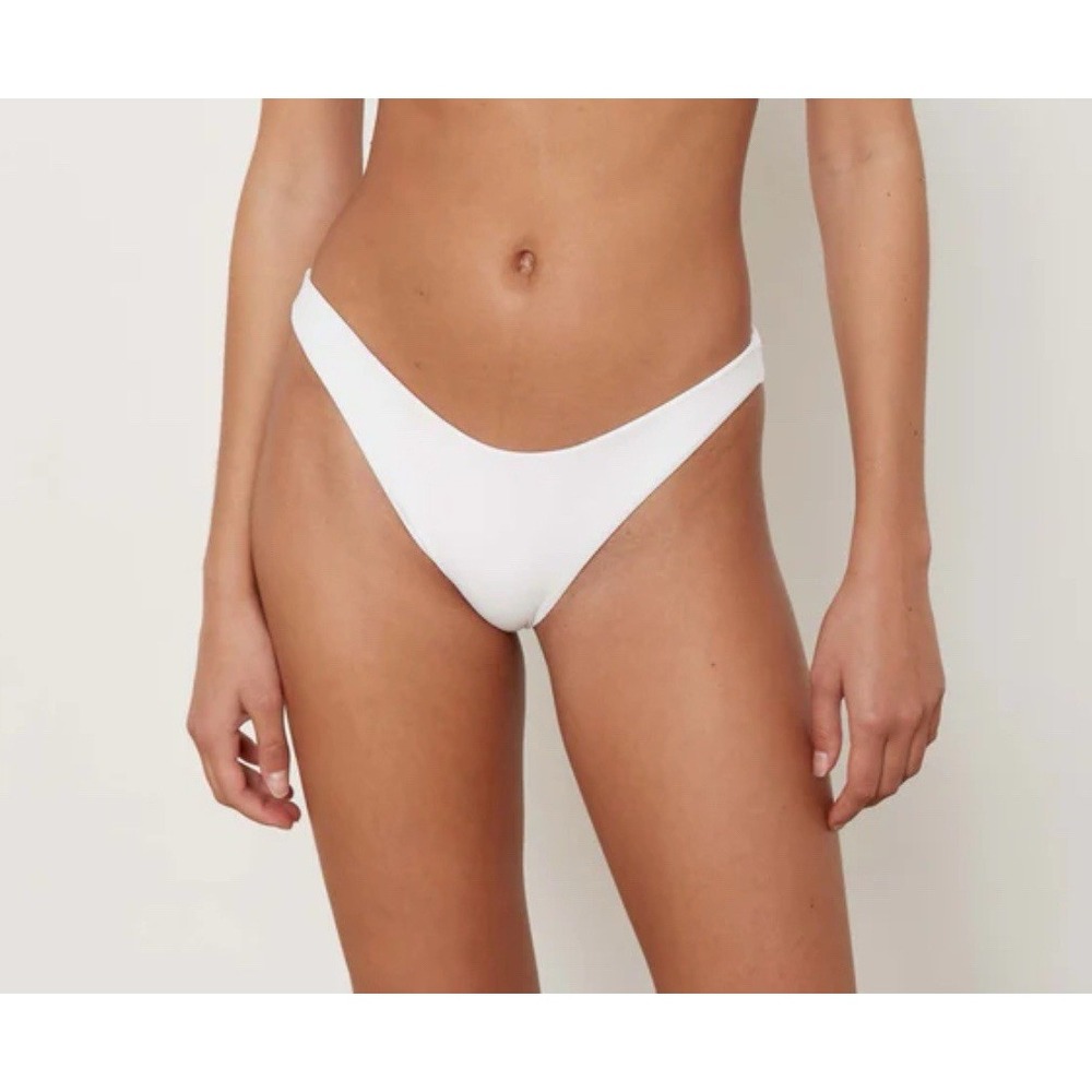 Aila Blue‎ Fitzroy Bikini Bottom Eco White Ribbed Size XL NWT Sustainable